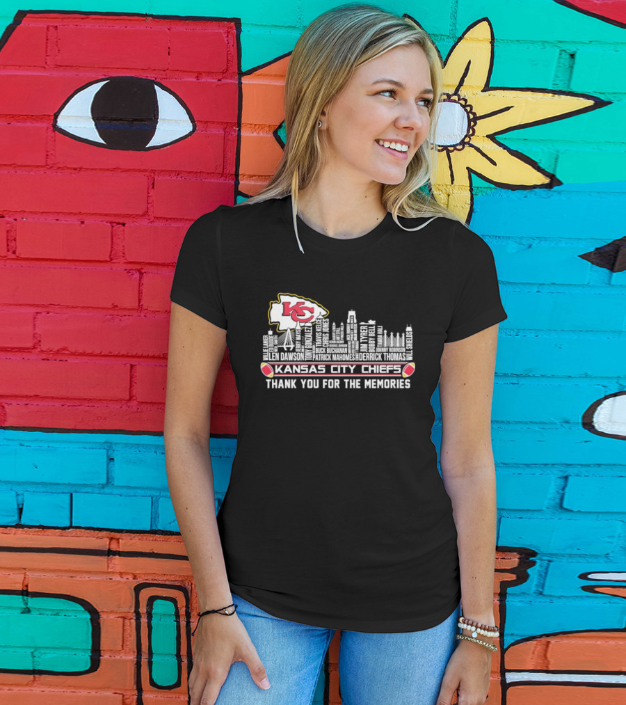 Kansas City Chiefs Thank You For The Memories City Skyline KC T-Shirt