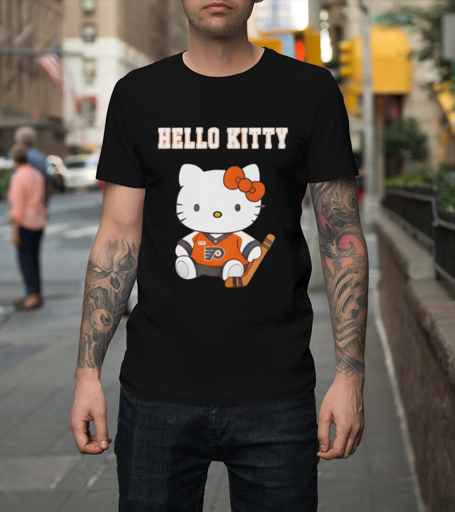 Philadelphia Flyers Hello Kitty Cute Collaboration Hockey Night T-Shirt