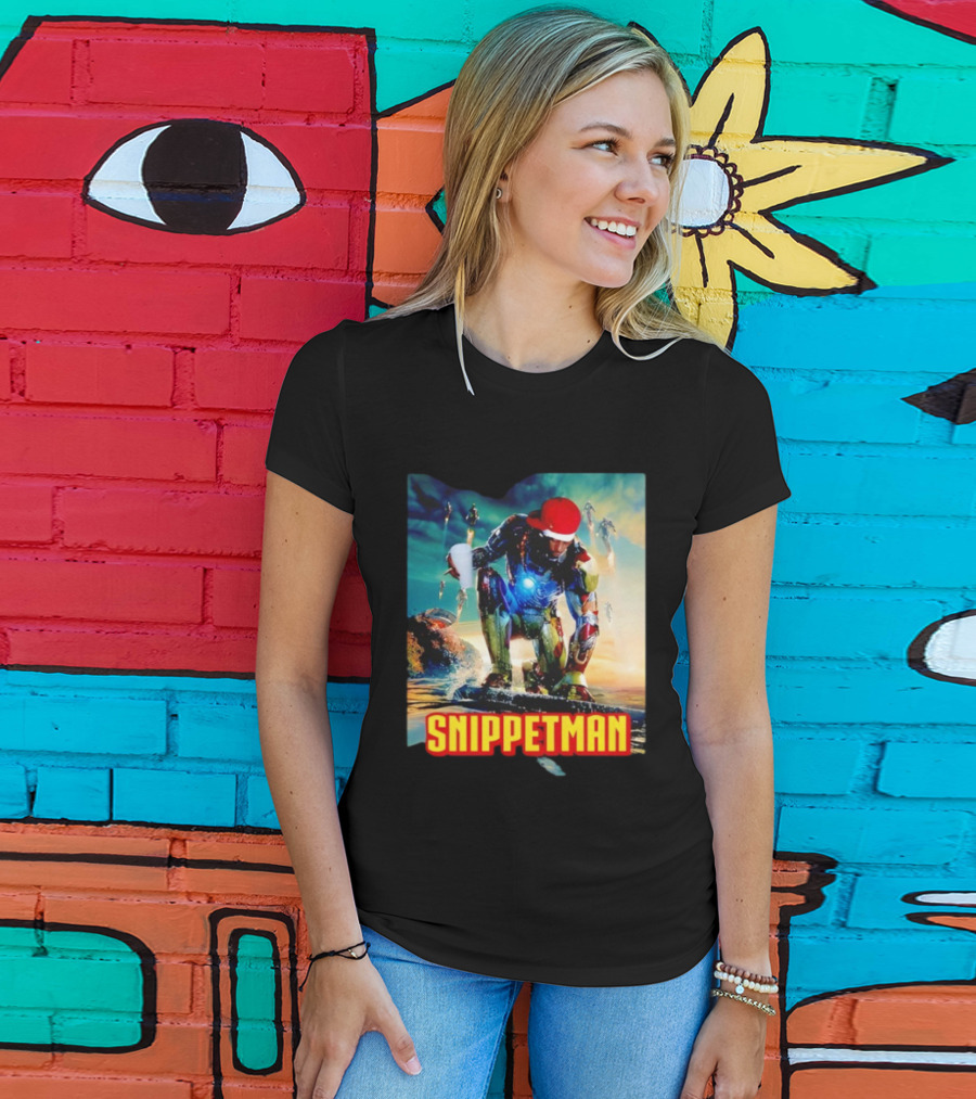 Playboi Carti Snippet Man Iron Hero Parody In Red Cap With Cup T-Shirt