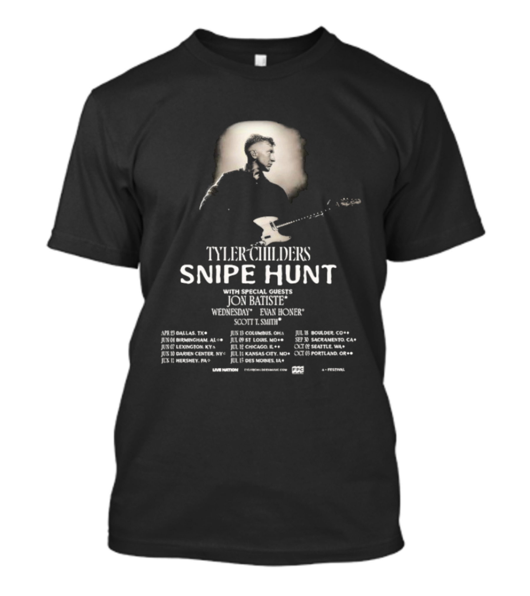 Tyler Childers Snipe Hunt 2026 Tour North America Dates Special Guests Joce Kelsey Wayne Graham T-Shirt