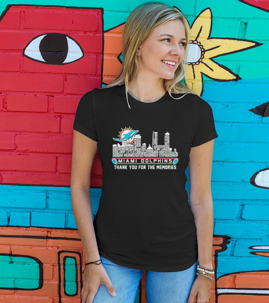 Miami Dolphins Skyline Thank You For The Memories T-Shirt