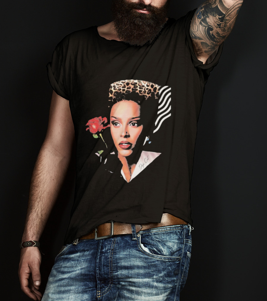 Doja Cat Vie Glamour Leopard Print Rose T-Shirt