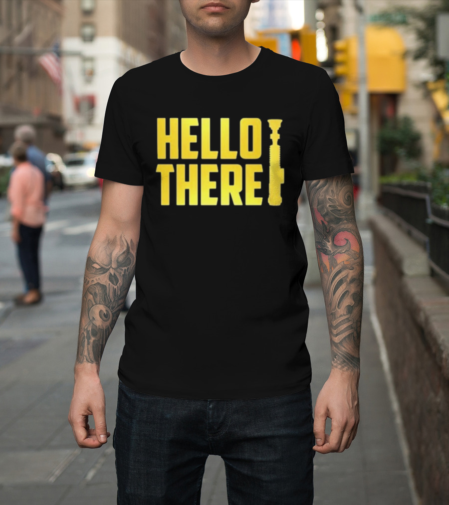 ScreenCrush Hello There Lightsaber Iconic Reference T-Shirt