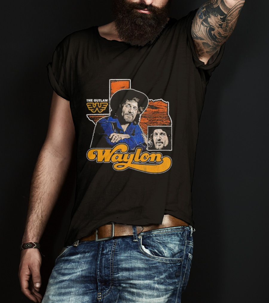 Seager Waylon Jennings The Outlaw Texas Heritage T-Shirt