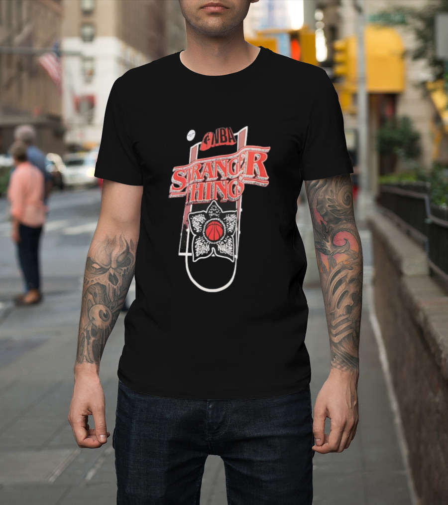 Stranger Things NBA Crossover Demogorgon Basketball T-Shirt