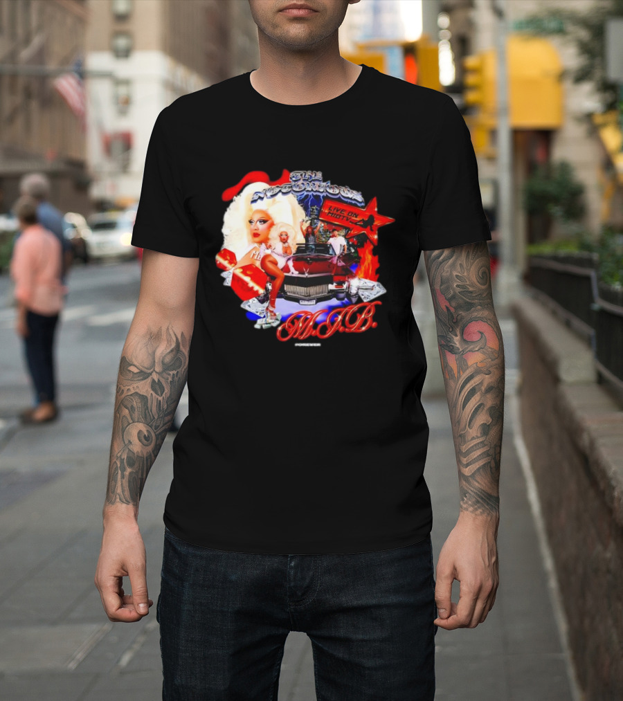 The Notorious B.I.G Live On MIBTV With Glamour Star In Red Car Scene T-Shirt