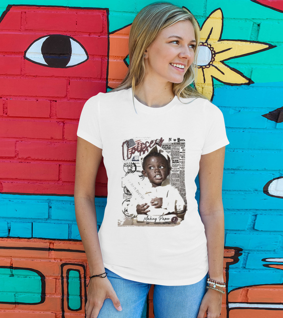 Noissey Making Paper Newsboy Kid Vintage American Newspaper 1935 T-Shirt