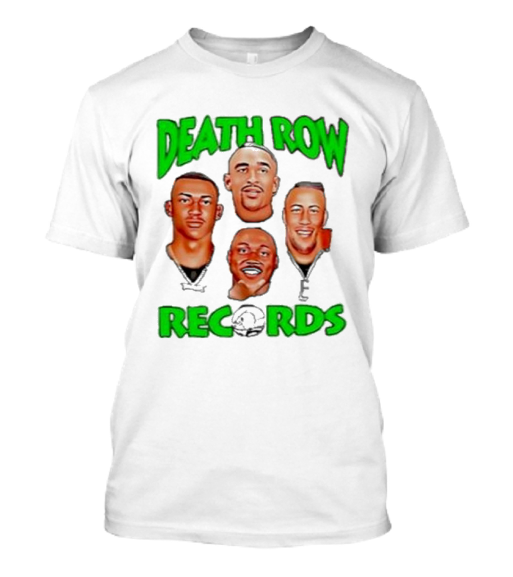 Philadelphia Eagles Philly X Death Row Records AJ Brown Jalen Hurts Devonta Smith Saquon Barkley Faces T-Shirt