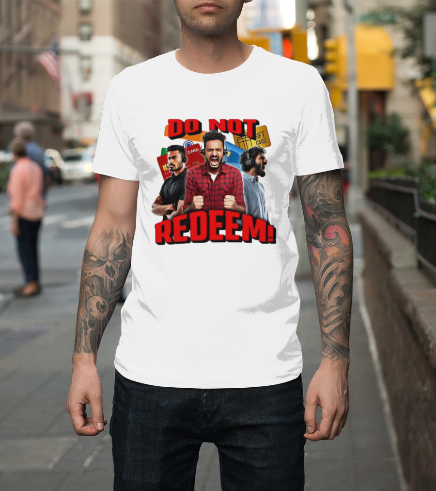 Do Not Redeem Angry Gamer Headphones Credit Gift Cards T-Shirt