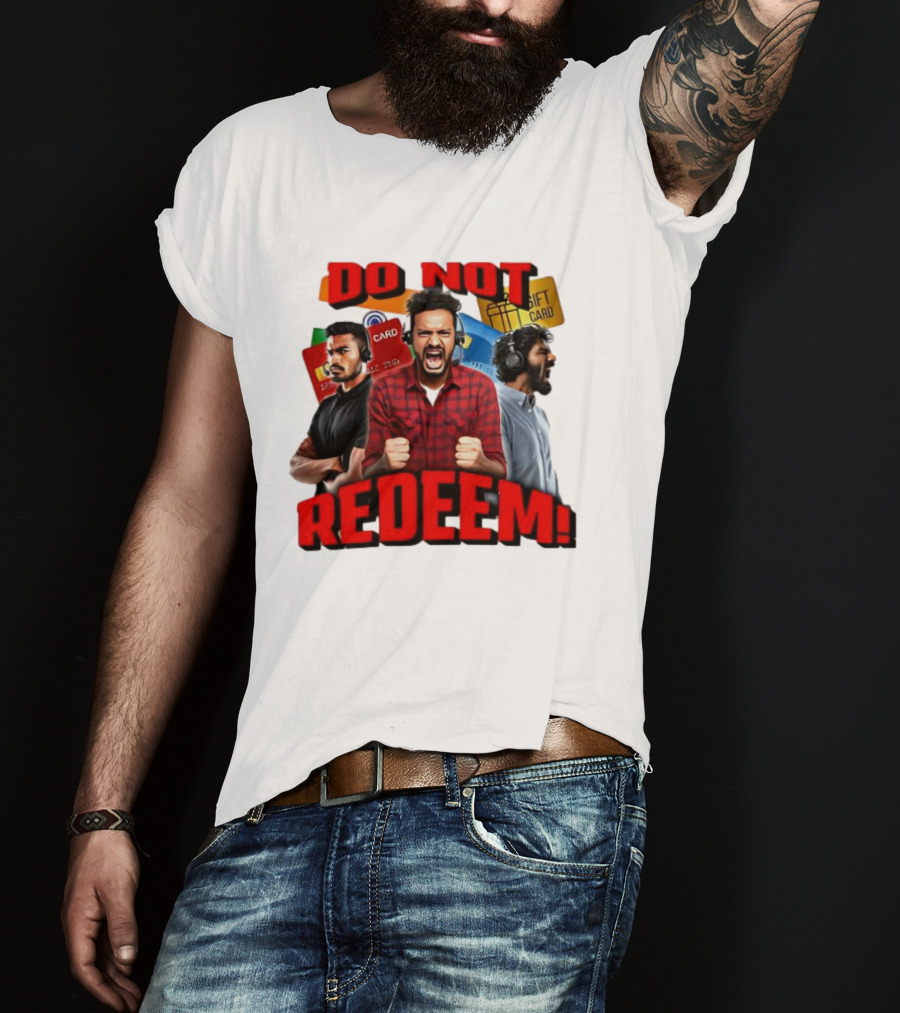 Do Not Redeem Angry Gamer Headphones Credit Gift Cards T-Shirt
