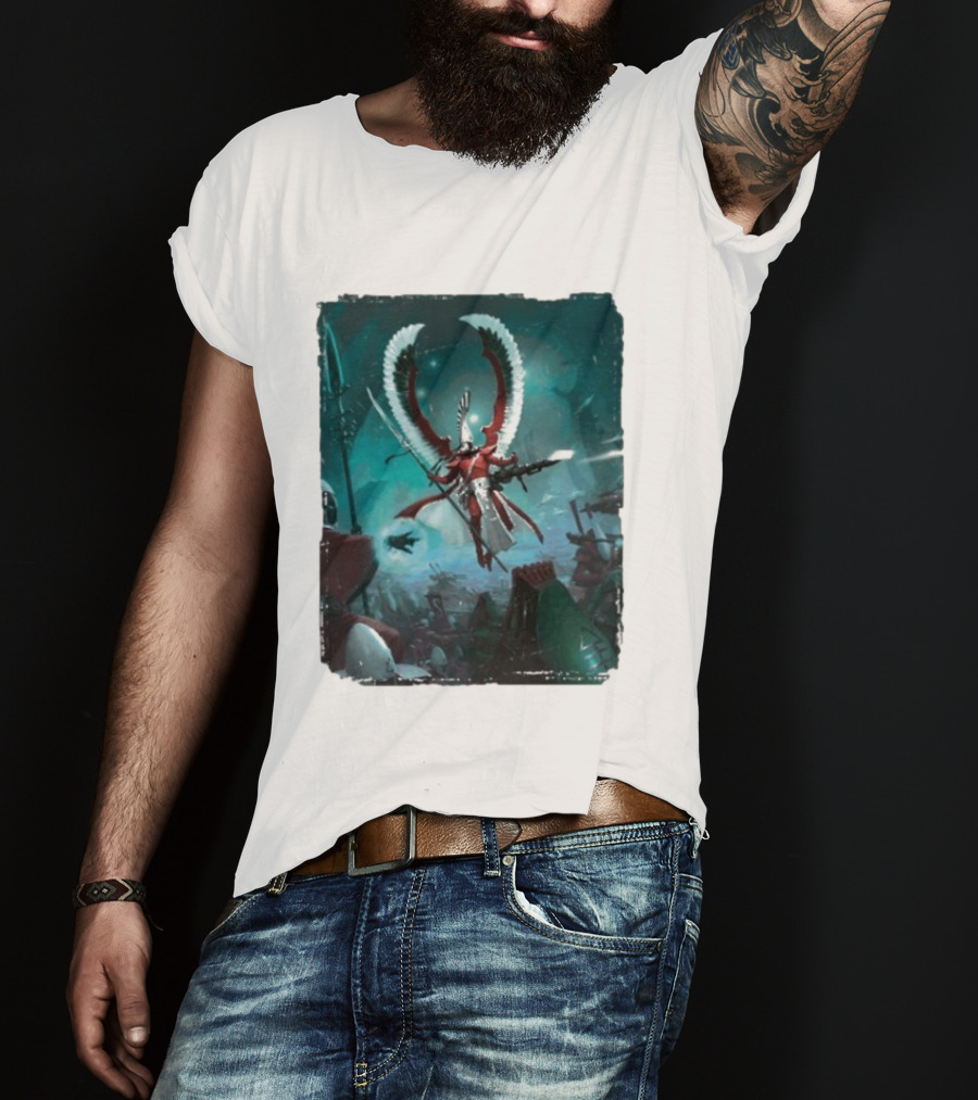 Warhammer 40 000 Aeldari Avatar Epic Battle Wings Fantasy Science Fiction T-Shirt