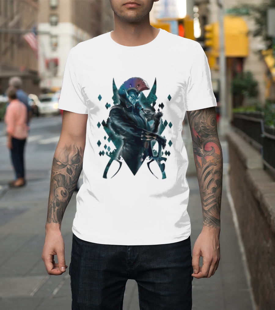 Warhammer 40 000 Aeldari Harlequin Character Iconic Fantasy Gaming T-Shirt