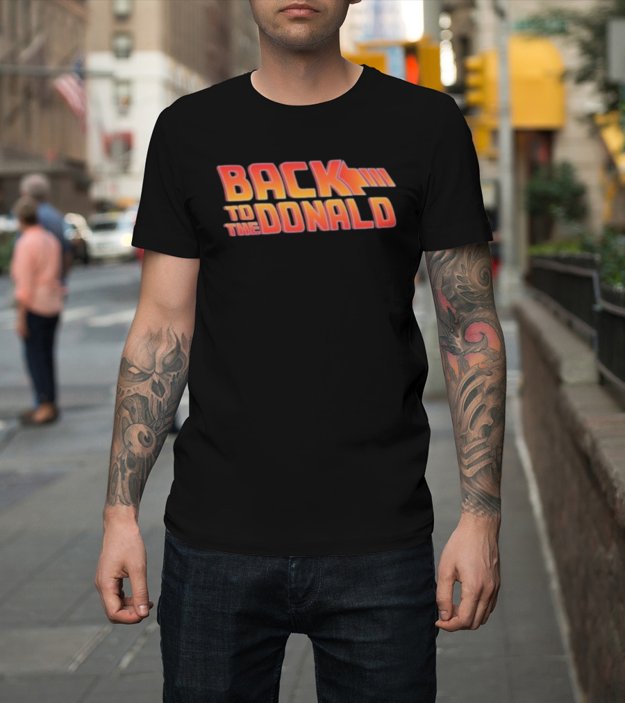 Back To The Donald Vintage Style Retro Pop Culture Reference T-Shirt