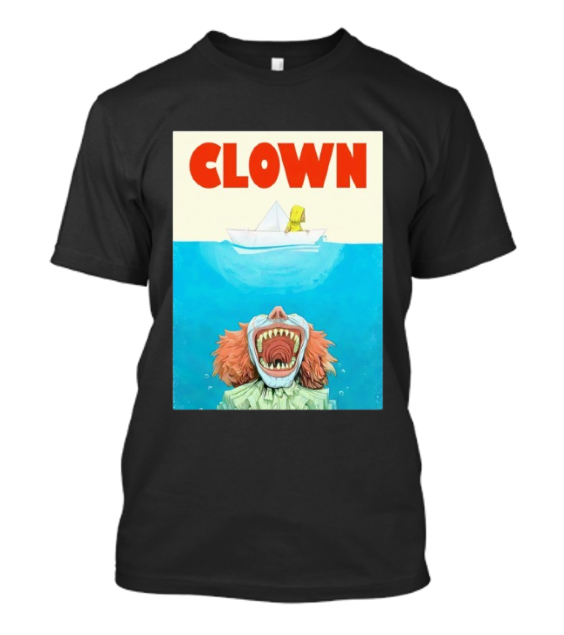 Halloween Jaws Inspired Clown Parody Horror Movie T-Shirt