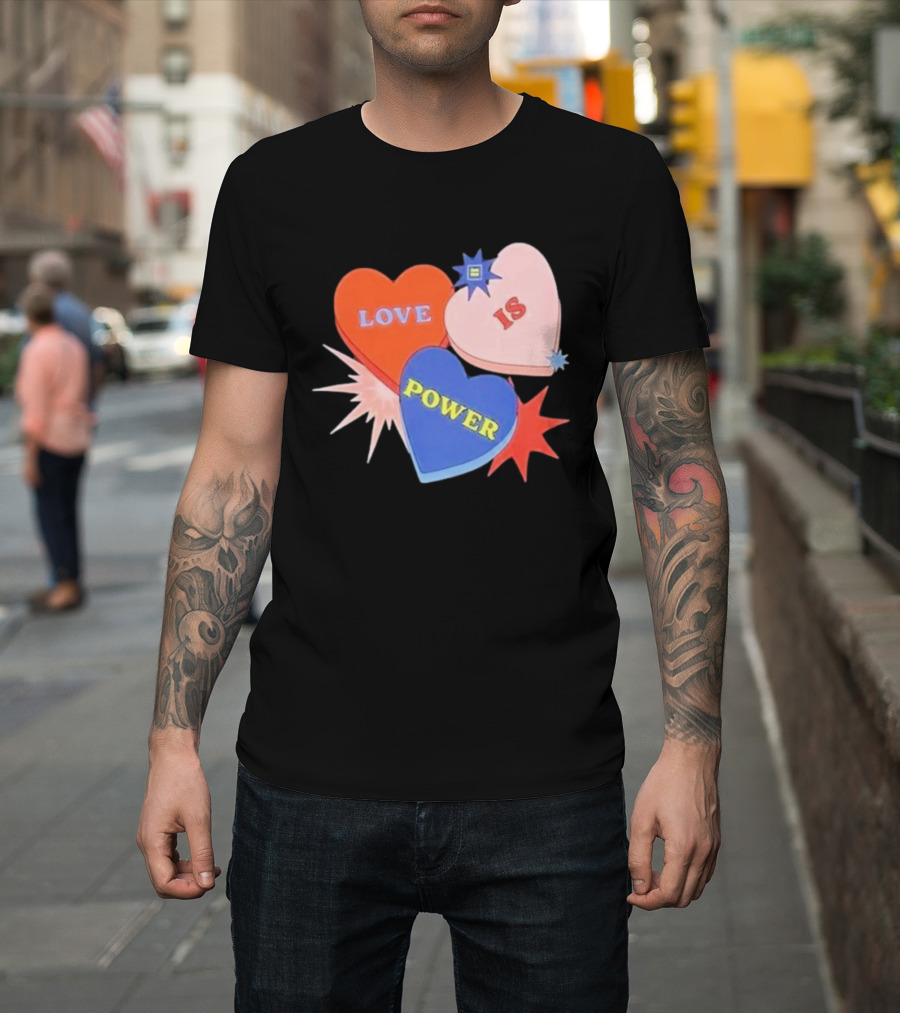 Love Is Power Heart Shapes Human Rights Campaign T-Shirt