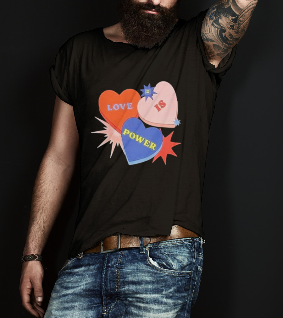 Love Is Power Heart Shapes Human Rights Campaign T-Shirt
