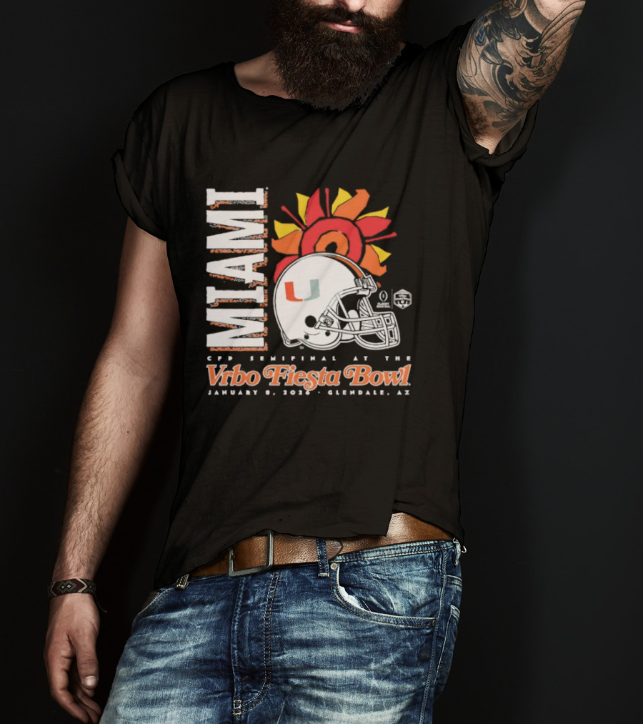 Miami 2026 CFP Semifinal Vrbo Fiesta Bowl January 1 Glendale Arizona T-Shirt