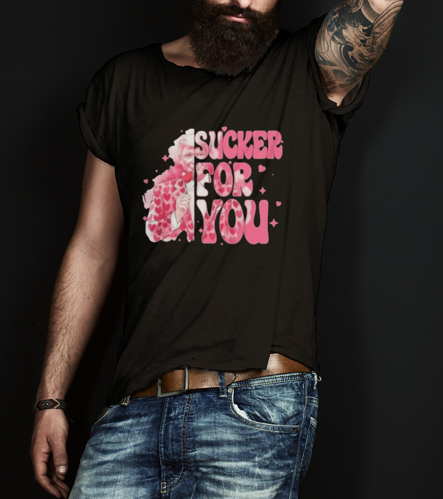 Sucker For You Valentine Suit Hearts Lollipop T-Shirt