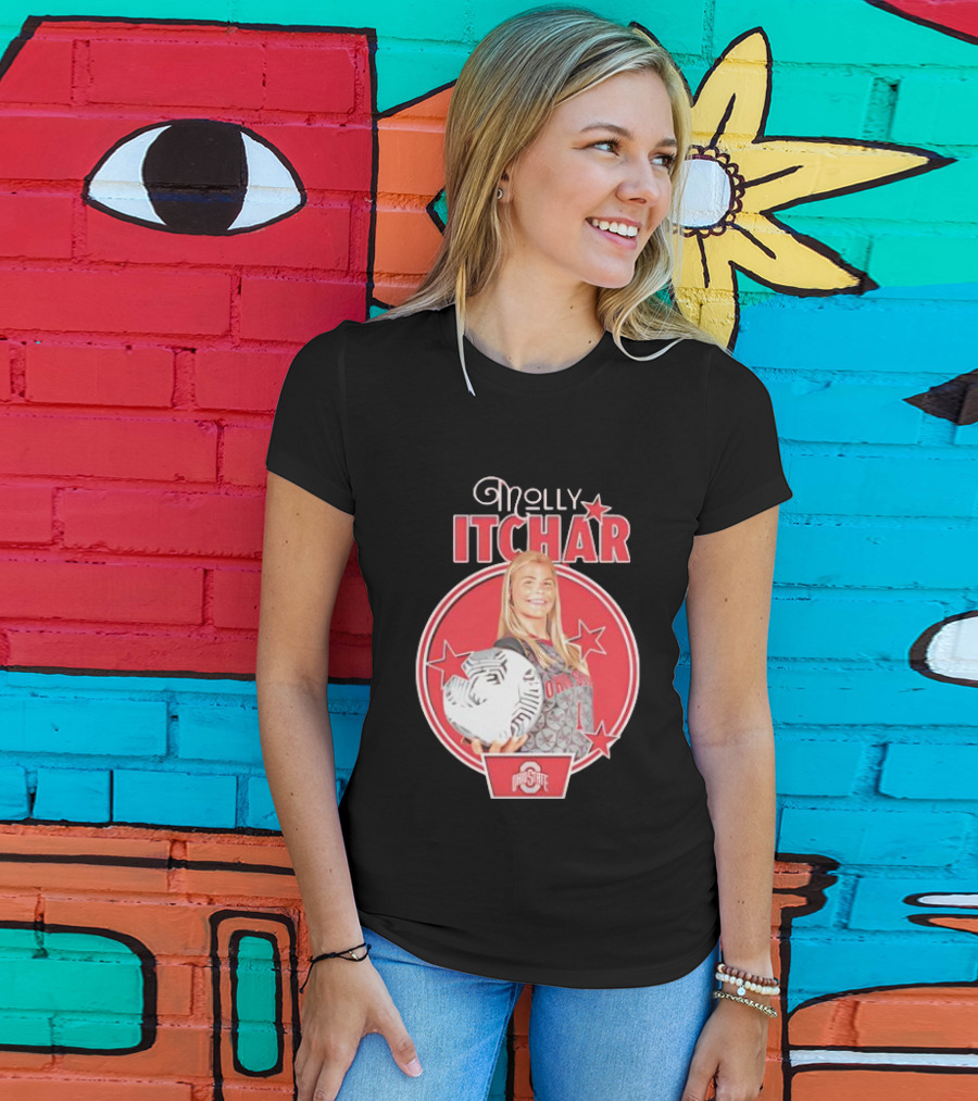 Molly Pritchard Ohio State Soccer Star With Ball And Stars T-Shirt