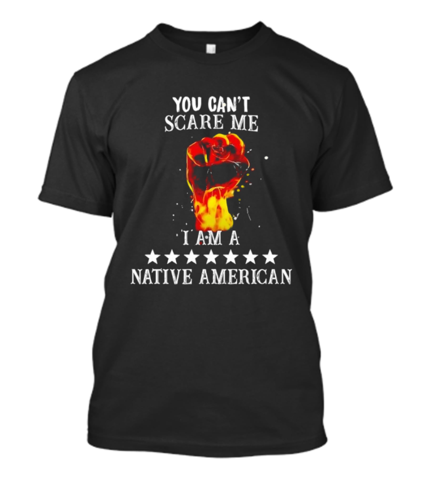You Can't Scare Me I Am A Native American Fiery Fist T-Shirt