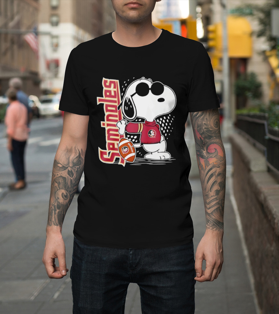 Seminoles Snoopy Joe Cool Football Fan Gear T-Shirt