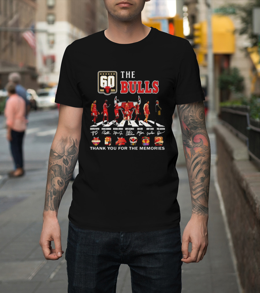 Chicago Bulls 60th Anniversary Legendary Players Staff Thank You For The Memories T-Shirt