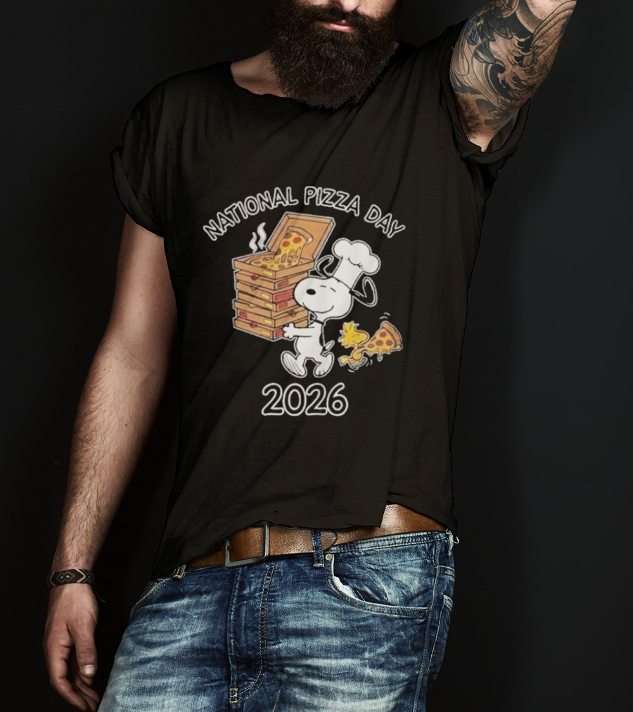 National Pizza Day 2026 Snoopy Chef Pizza Lover T-Shirt