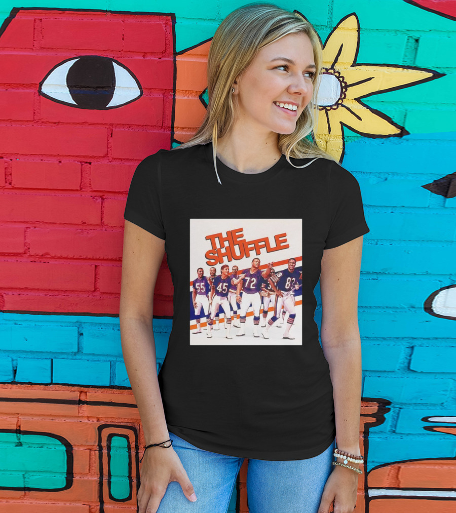 The Shuffle Chicago Bears Football Team Vintage Style Retro Uniforms T-Shirt