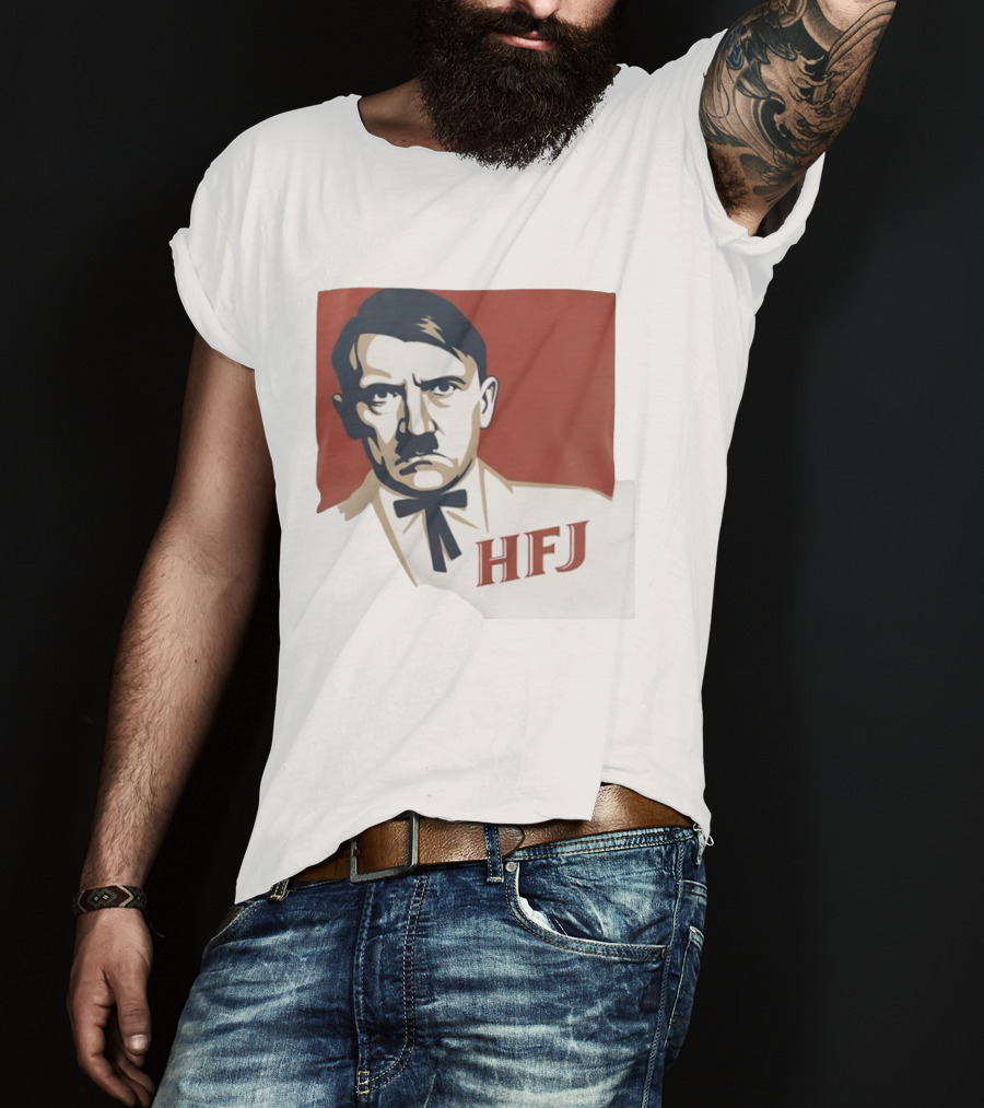Adolf Hitler HFJ KFC Parody Logo T-Shirt