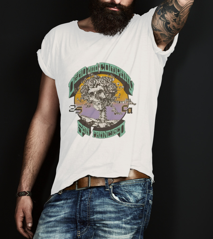 Dead And Company Bertha San Francisco Rose Skull T-Shirt