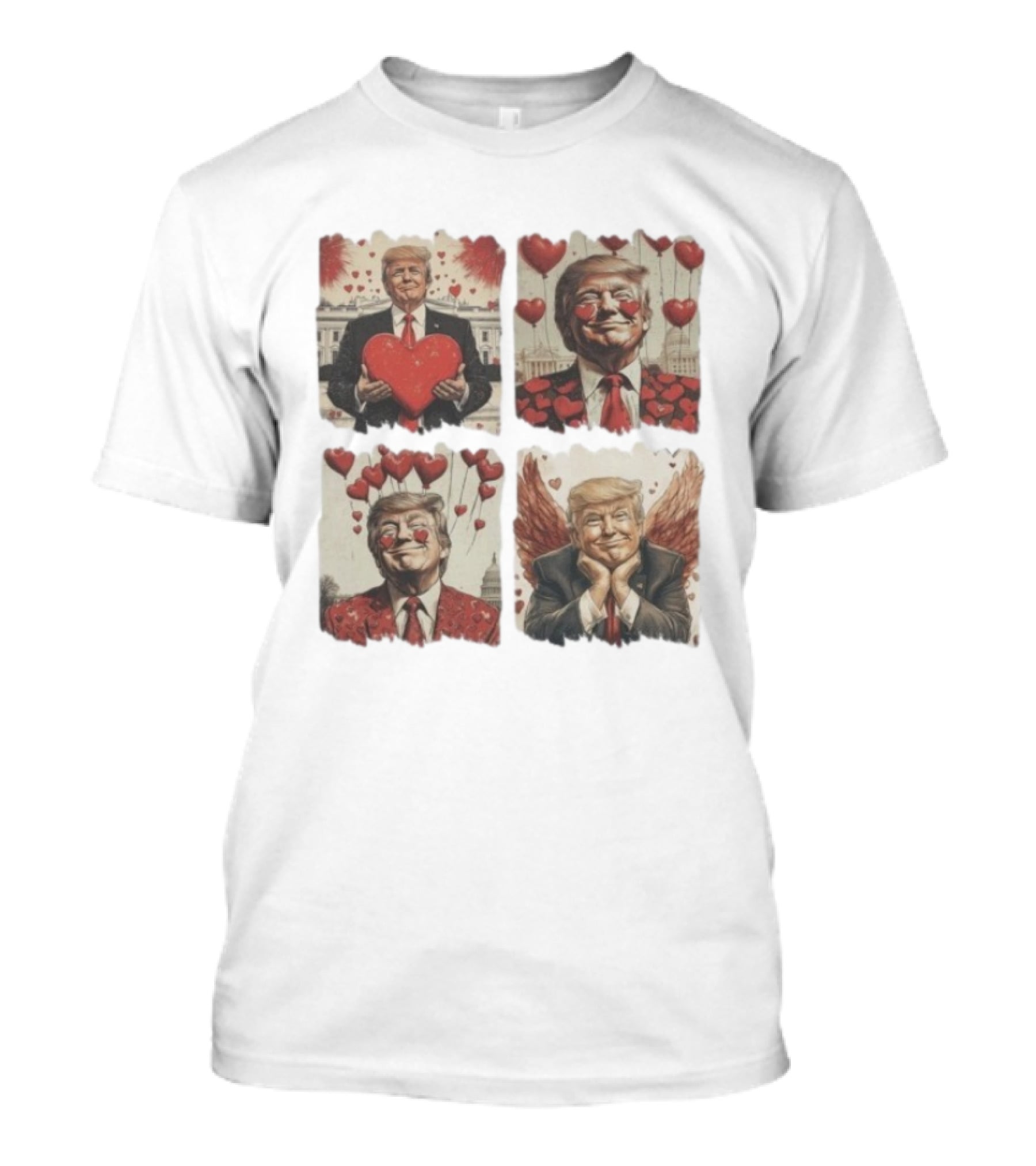Trump 4 Square Valentine T-Shirt