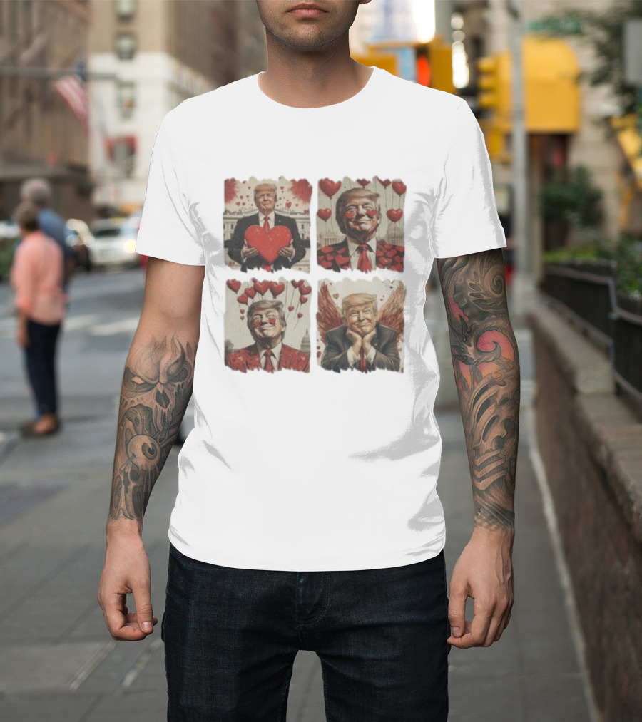 Trump 4 Square Valentine T-Shirt
