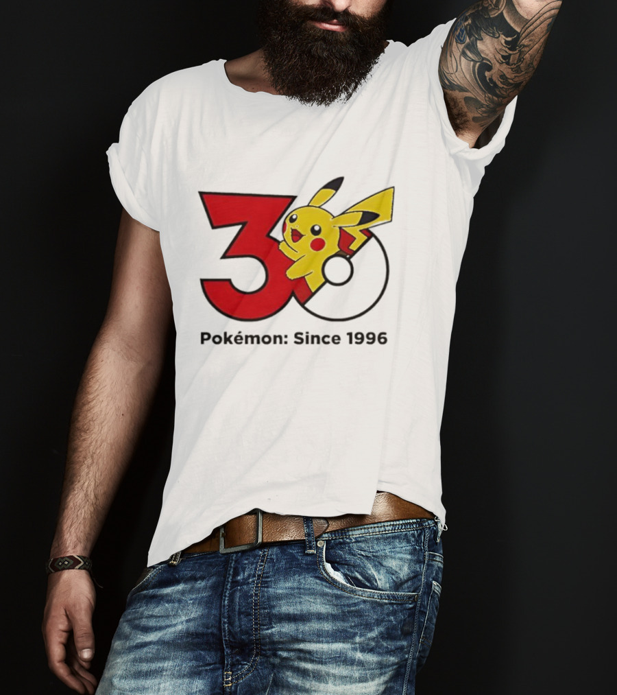 Pokémon 30th Anniversary Since 1996 Pikachu Celebration T-Shirt
