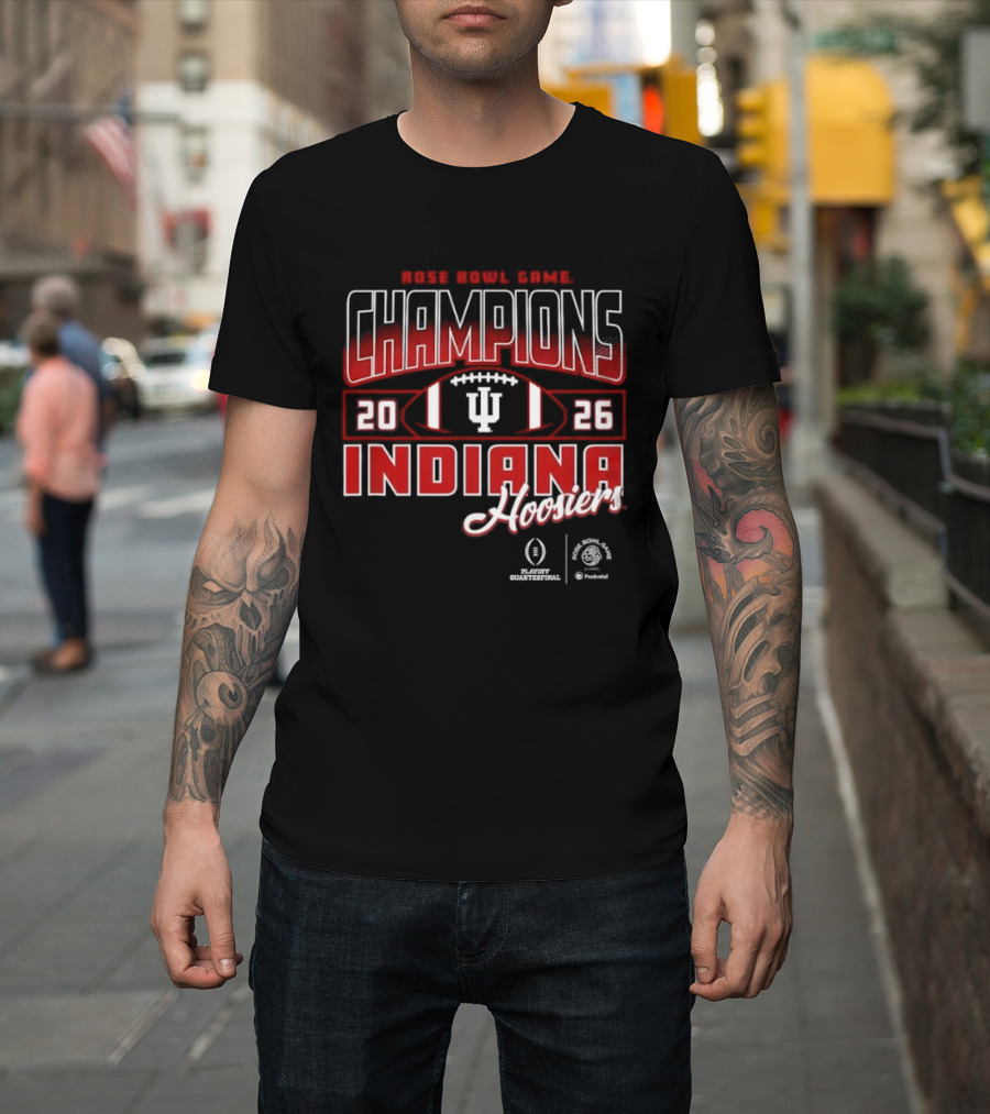 Indiana Hoosiers Rose Bowl Champions 2026 CFP Winners Football T-Shirt