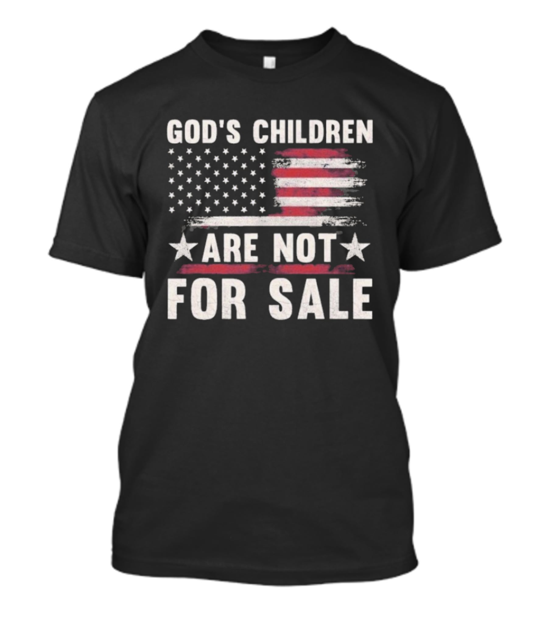 God's Children Are Not For Sale American Flag Stars Stripes T-Shirt