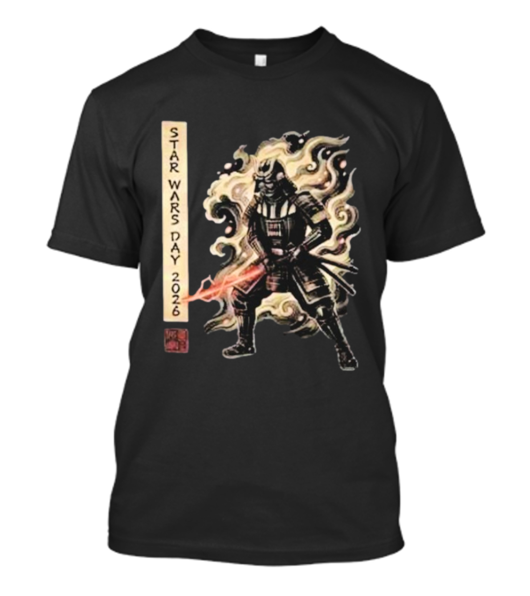 Star Wars Day 2026 May 4 Darth Vader Samurai Japanese Ukiyo E T-Shirt
