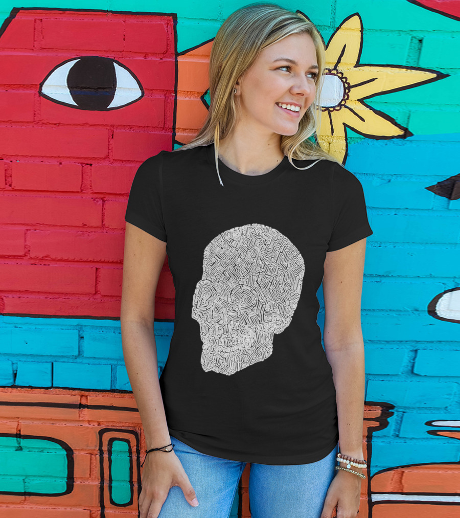 Noah Scalin Obsessive Compulsive Skull Maze T-Shirt