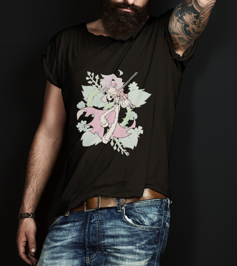 Zeddyzi Ramshackle Stone Vibes Guitar Player With Pastel Floral T-Shirt