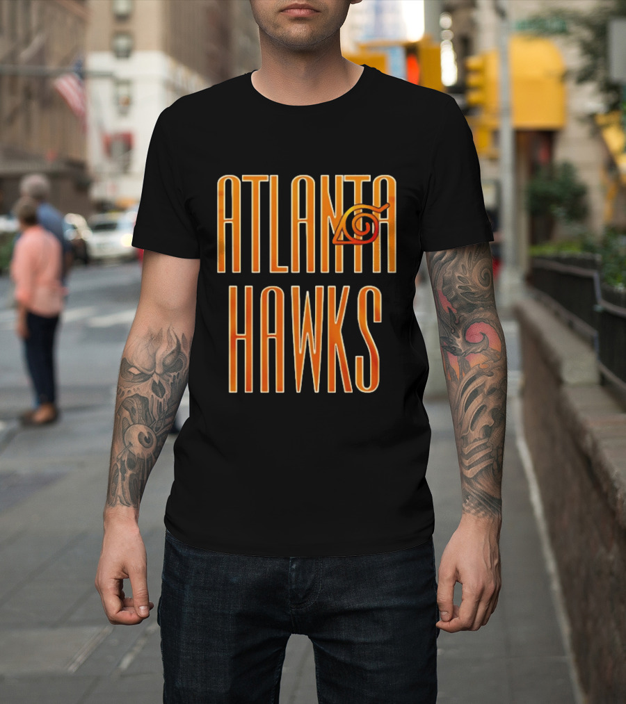 Atlanta Hawks Naruto Vintage Sharingan T-Shirt