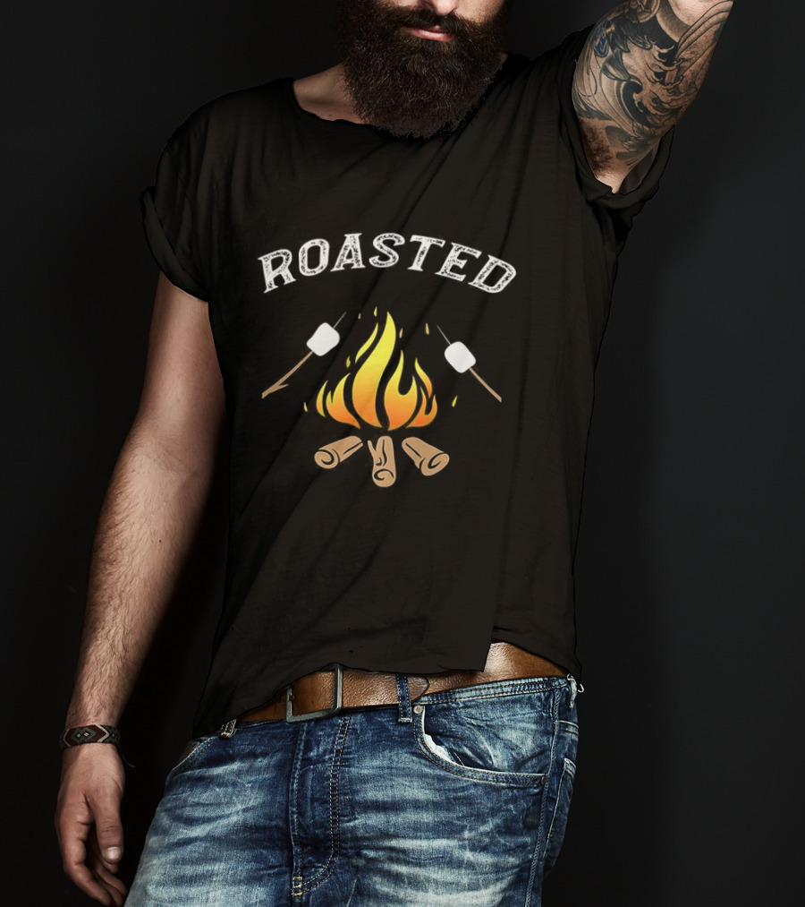 Campfire Roasted Marshmallows Bonfire Logs T-Shirt