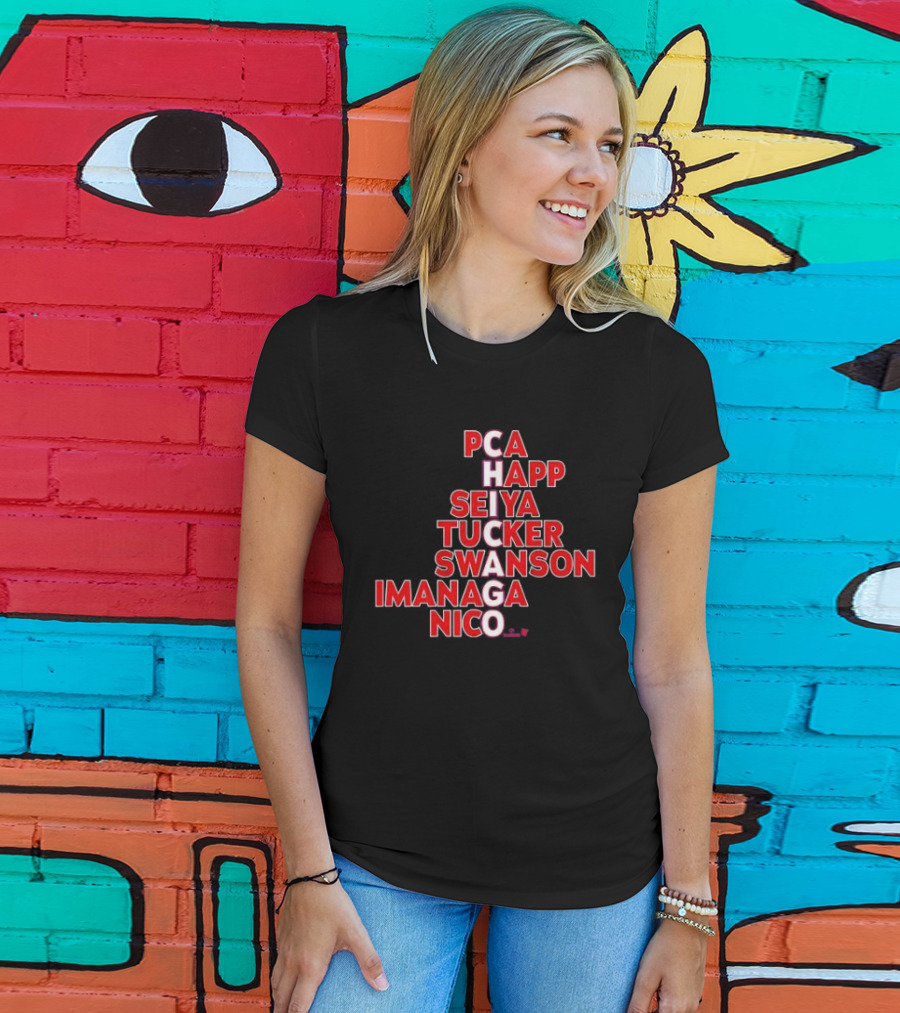 PCA Happ Seiya Tucker Swanson Imanaga Nico Chicago Bulls T-Shirt
