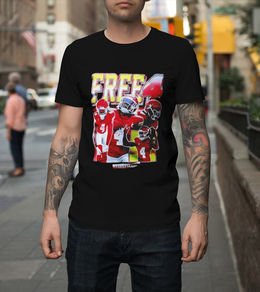 Free 4 Rashee Rice Kansas City Chiefs Dreamathon T-Shirt