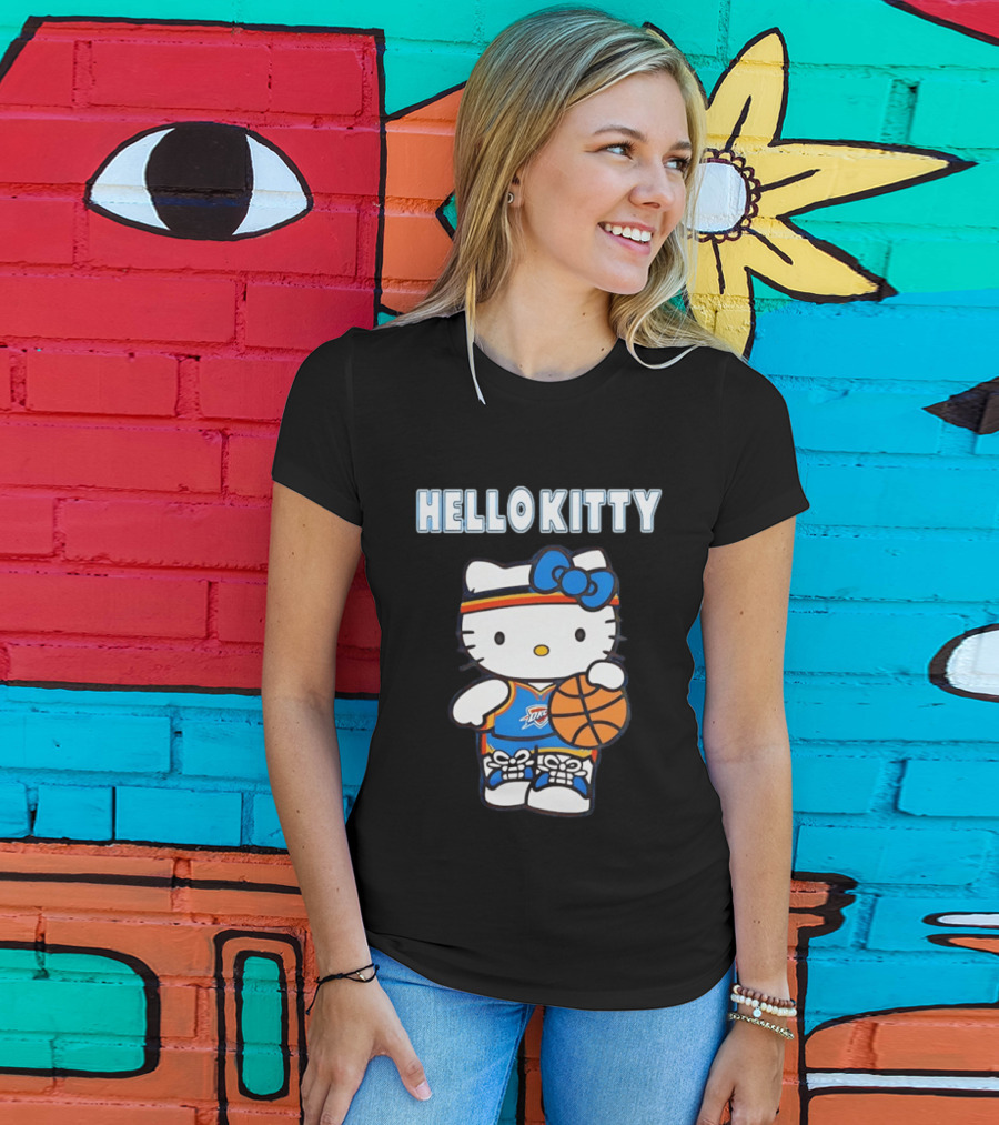 Hello Kitty Oklahoma City Thunder Basketball T-Shirt