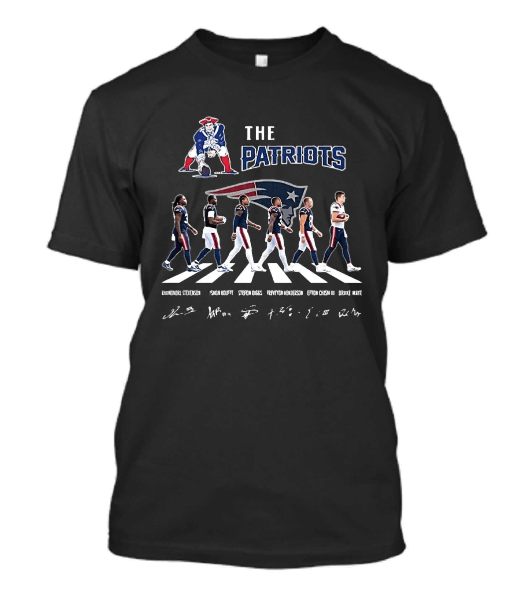 New England Patriots Abbey Road NFL Player Signatures T-Shirt