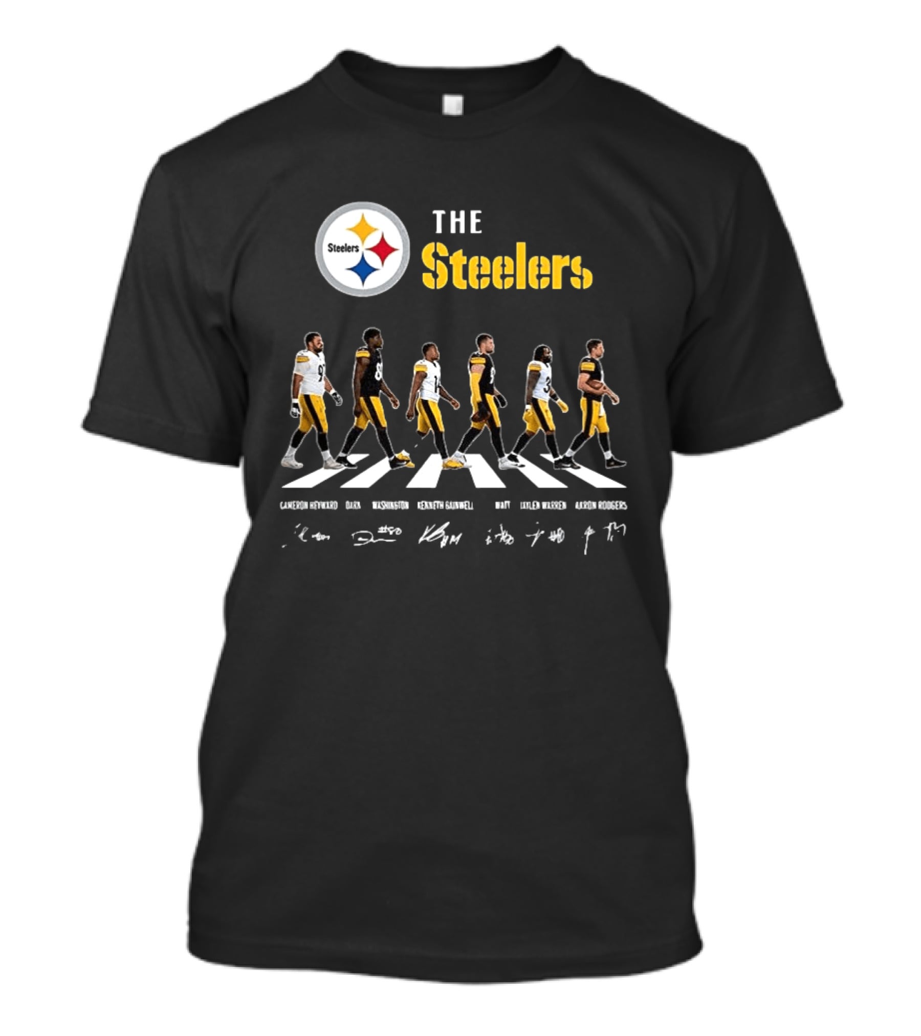 Pittsburgh Steelers Player Signatures Crosswalk T-Shirt