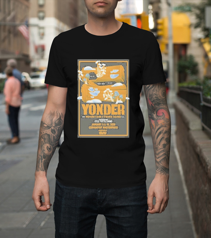 Yonder Mountain String Band Kyle Tuttle Band January 9 10 2026 Cervantes Masterpiece KGNU T-Shirt