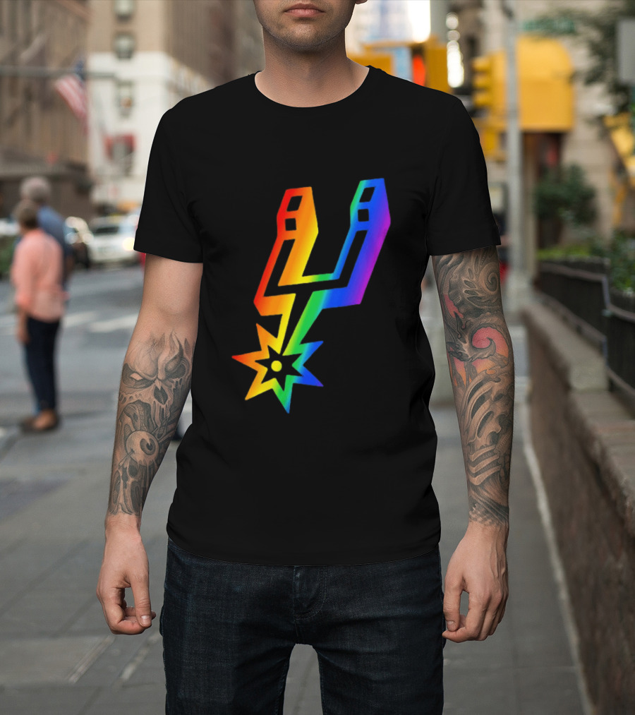 San Antonio Spurs LGBT Pride Rainbow Spurs T-Shirt