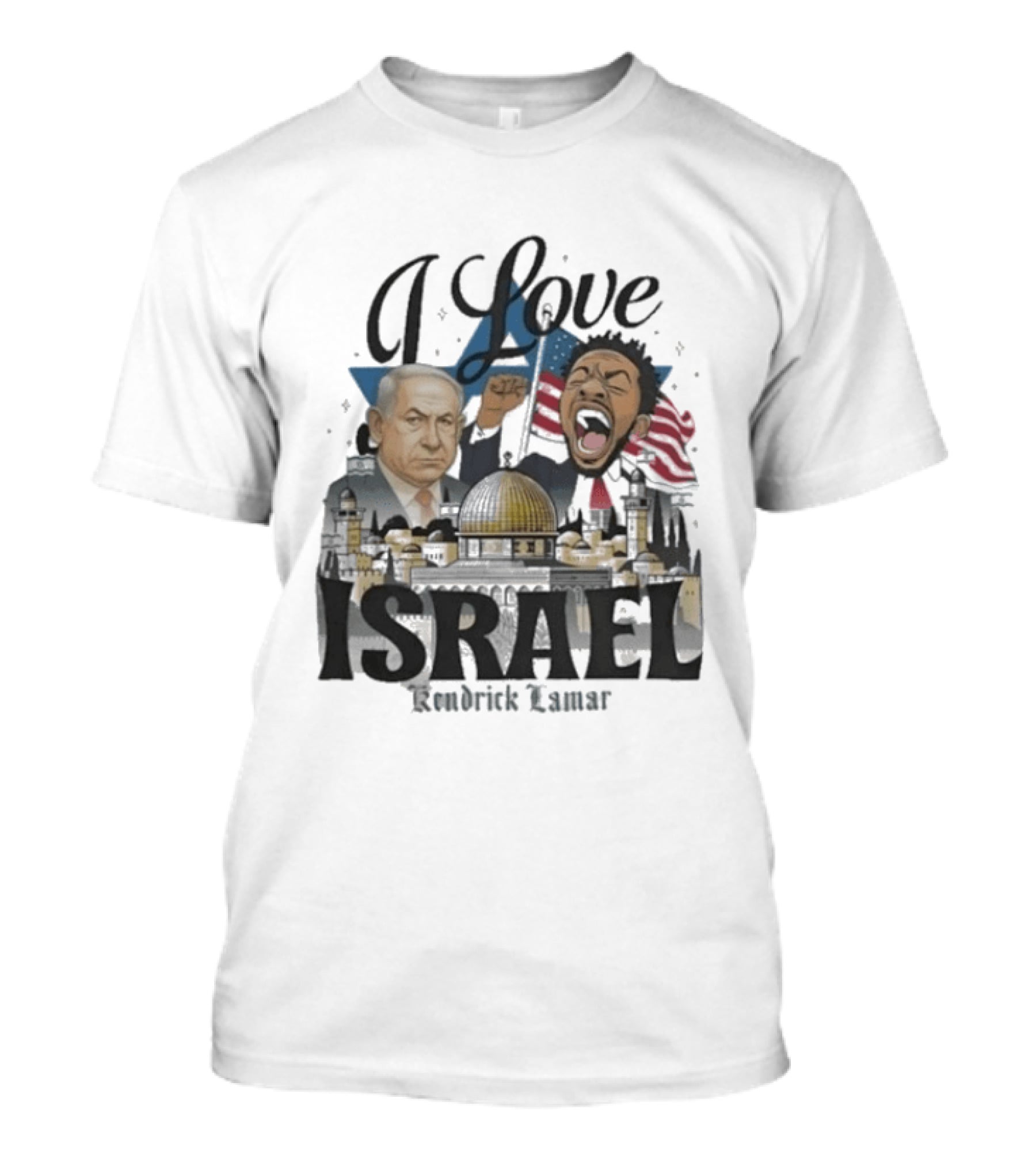 I Love Israel Kendrick Lamar Jerusalem Skyline T-Shirt
