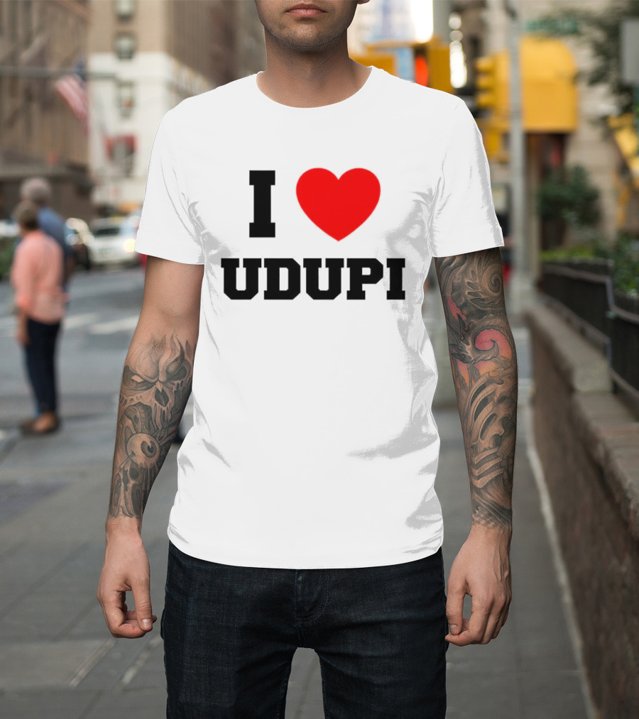 I Love Udupi Heart T-Shirt