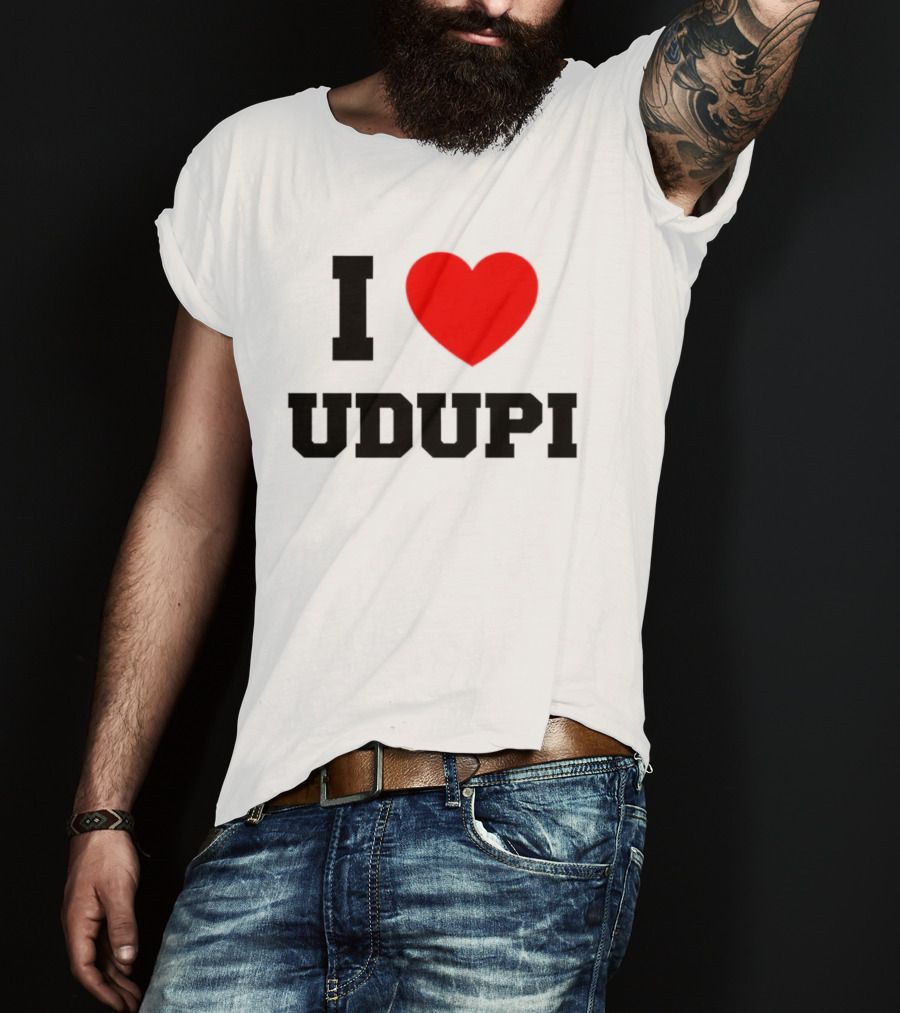 I Love Udupi Heart T-Shirt